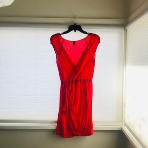 Charlie Jade Red Sheer Sheath Dress